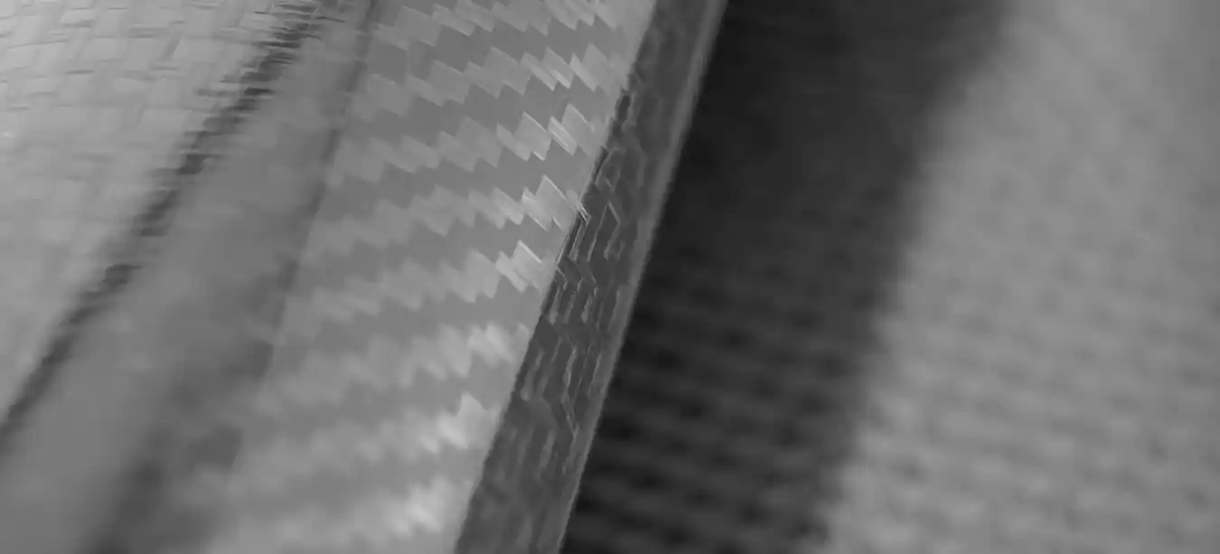A closeup of a roll of carbon fiber